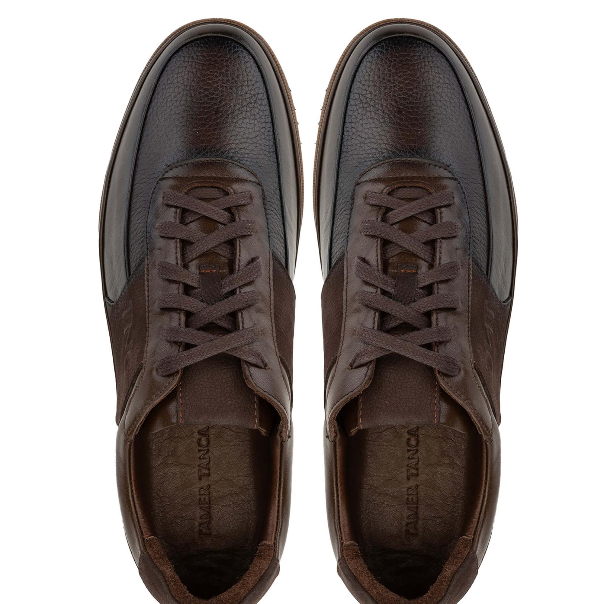 Tamer Tanca Erkek Hakiki Deri Kahverengi Casual Ayakkabı