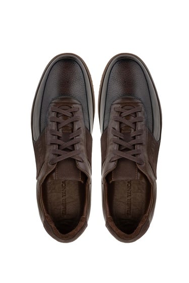  Tamer Tanca Erkek Hakiki Deri Kahverengi Casual Ayakkabı