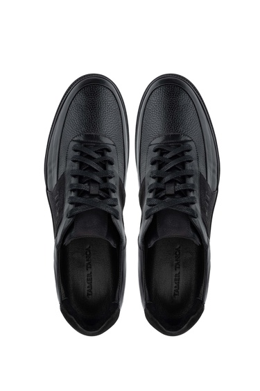  Tamer Tanca Erkek Hakiki Deri Siyah Floter Casual Ayakkabı