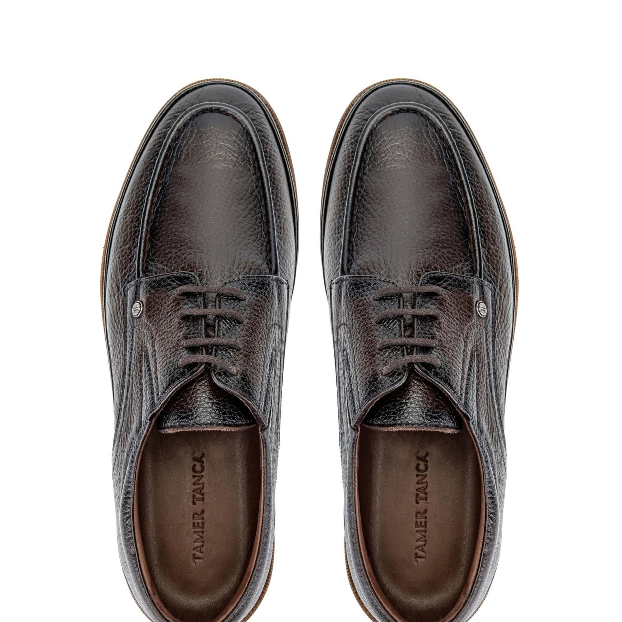 Tamer Tanca Erkek Hakiki Deri Kahverengi Casual Ayakkabı