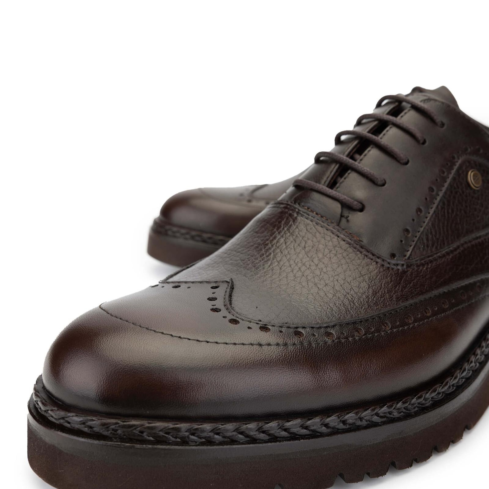 Tamer Tanca Erkek Hakiki Deri Kahverengi Casual Ayakkabı