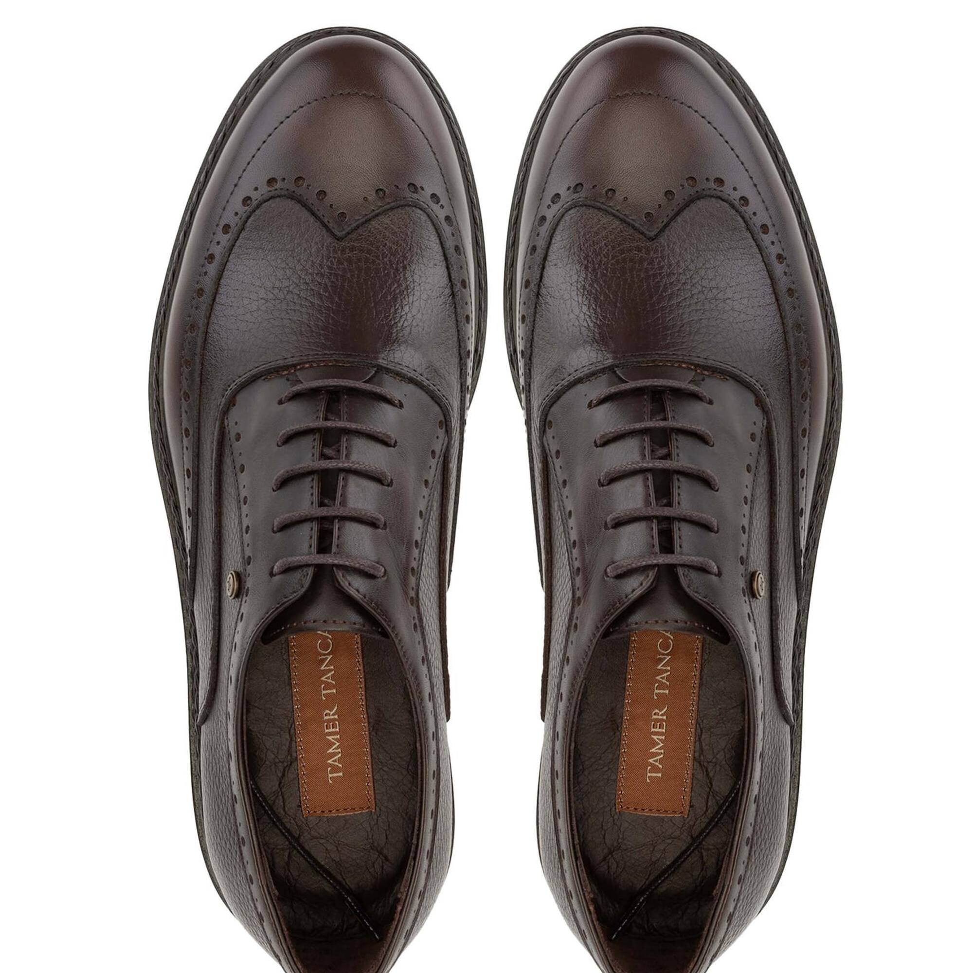 Tamer Tanca Erkek Hakiki Deri Kahverengi Casual Ayakkabı