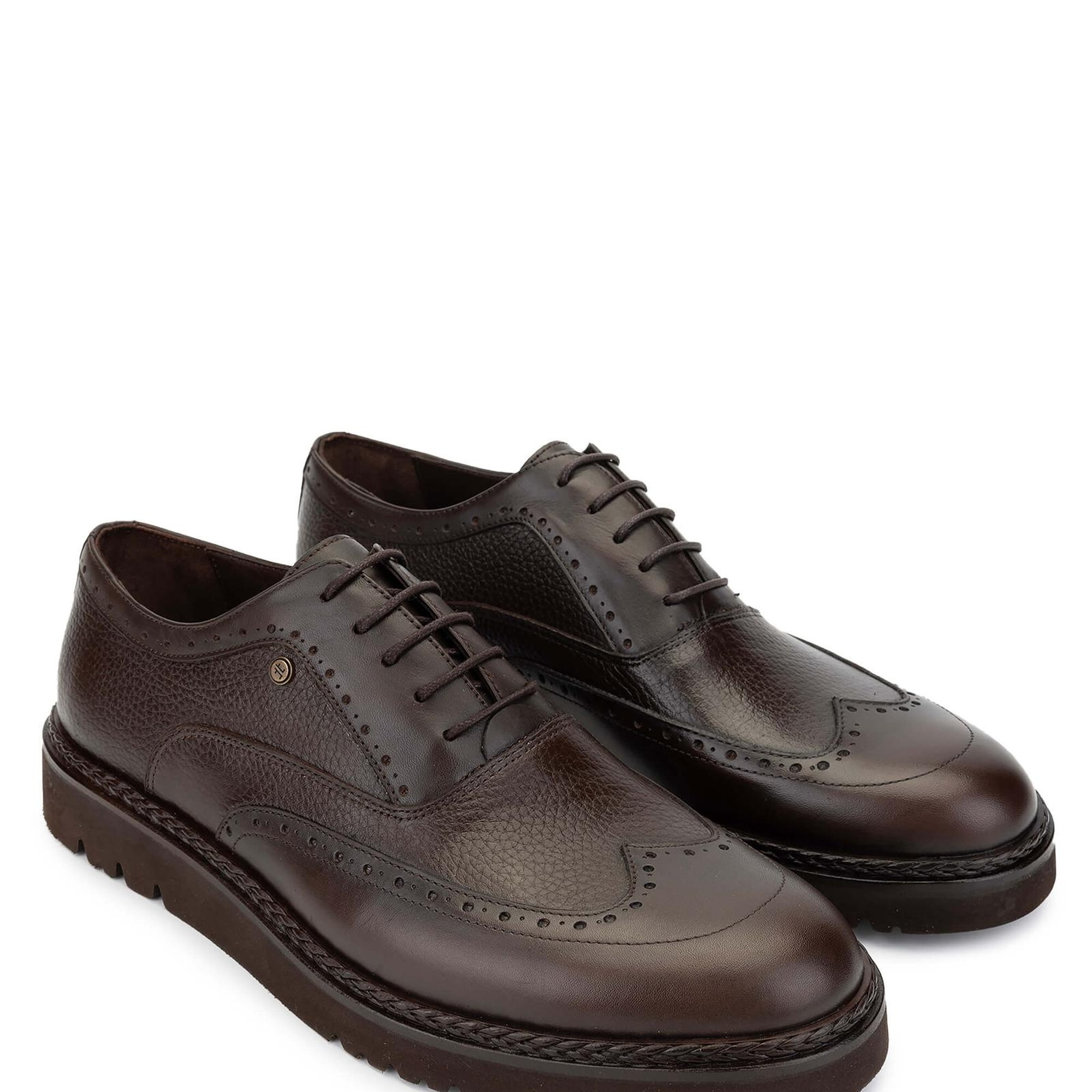 Tamer Tanca Erkek Hakiki Deri Kahverengi Casual Ayakkabı