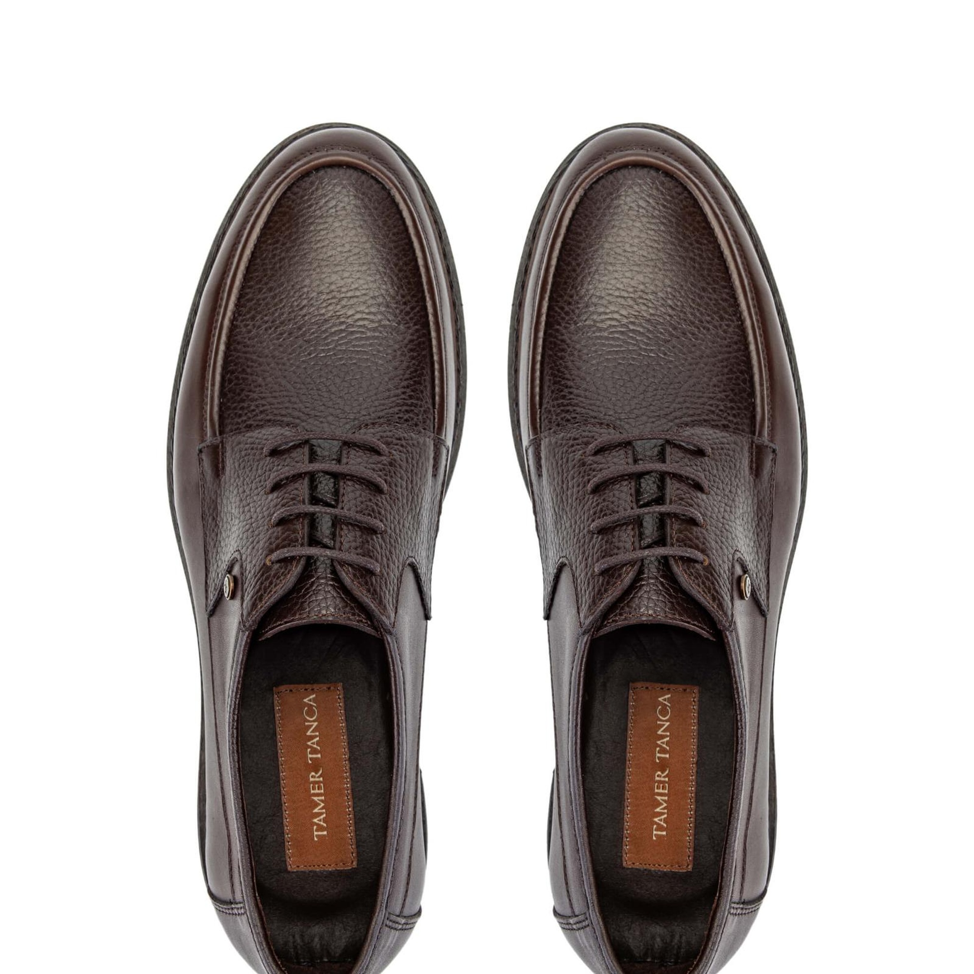 Tamer Tanca Erkek Hakiki Deri Kahverengi Casual Ayakkabı
