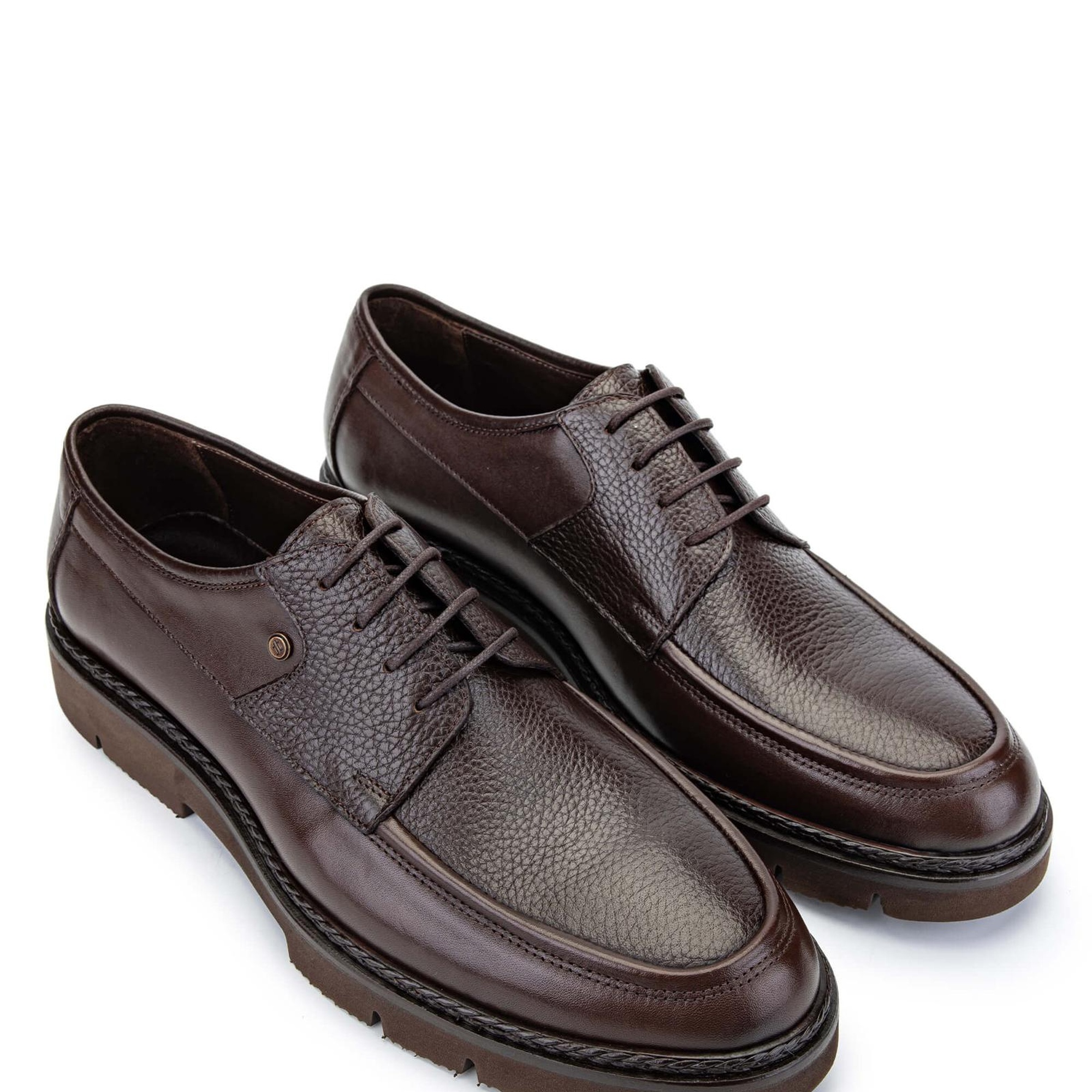 Tamer Tanca Erkek Hakiki Deri Kahverengi Casual Ayakkabı