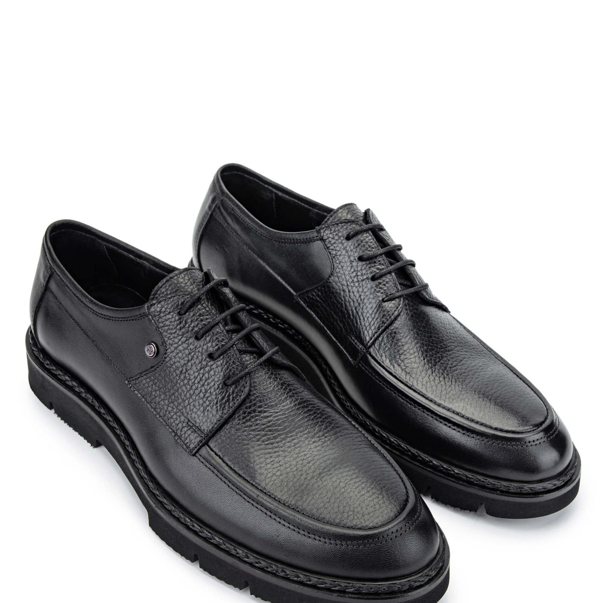 Tamer Tanca Erkek Hakiki Deri Siyah Casual Ayakkabı