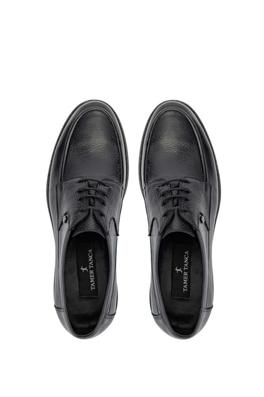 Tamer Tanca Erkek Hakiki Deri Siyah Casual Ayakkabı