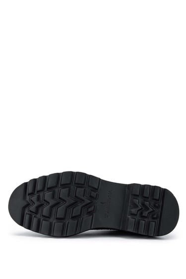  Tamer Tanca Erkek Hakiki Deri Siyah Casual Ayakkabı