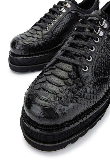  Tamer Tanca Erkek Hakiki Deri Siyah Casual Ayakkabı