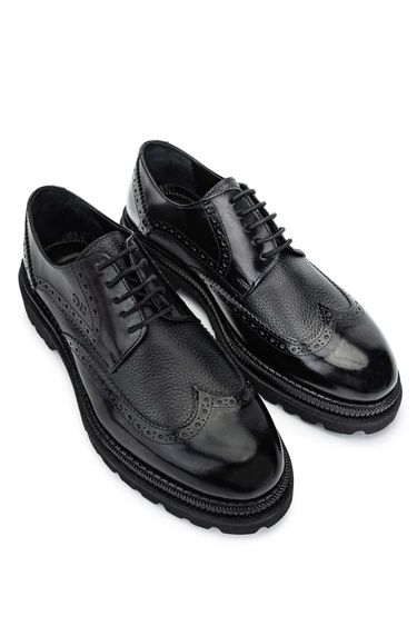  Tamer Tanca Erkek Hakiki Deri Siyah Casual Ayakkabı