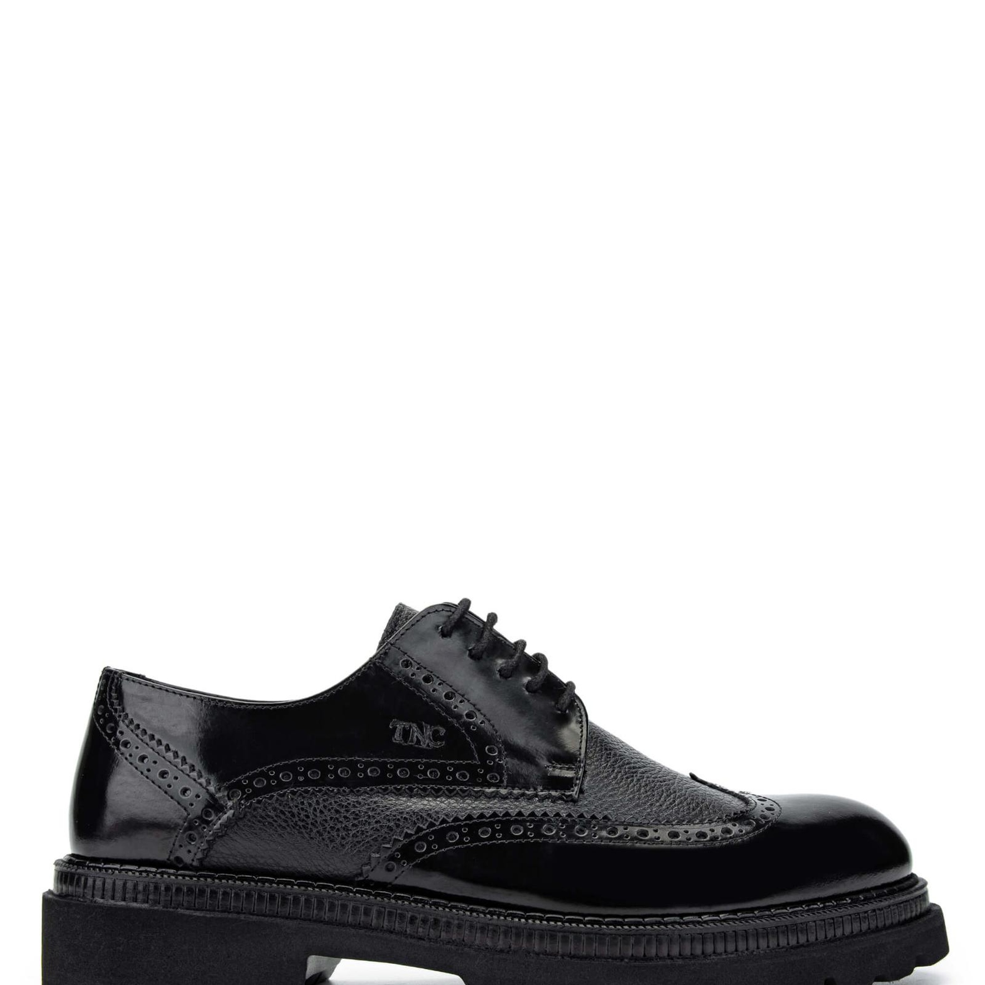 Tamer Tanca Erkek Hakiki Deri Siyah Casual Ayakkabı