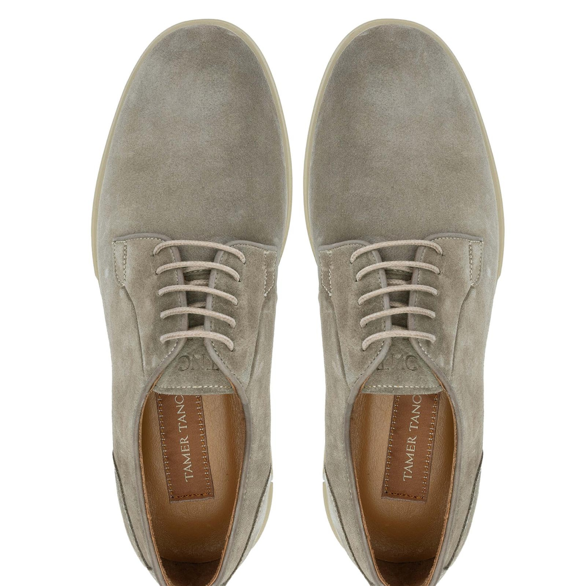 Tamer Tanca Erkek Hakiki Deri Bej Süet Casual Ayakkabı