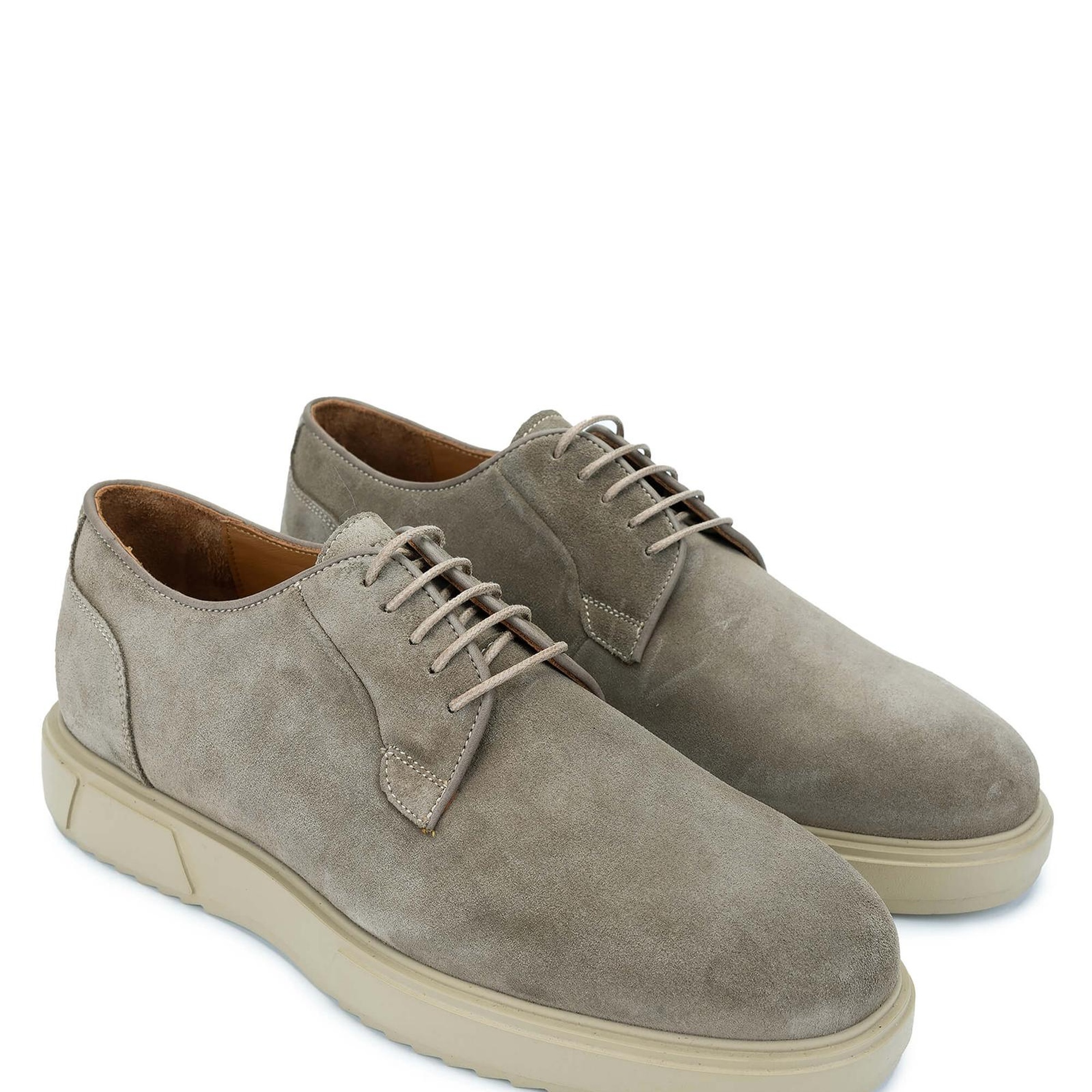 Tamer Tanca Erkek Hakiki Deri Bej Süet Casual Ayakkabı