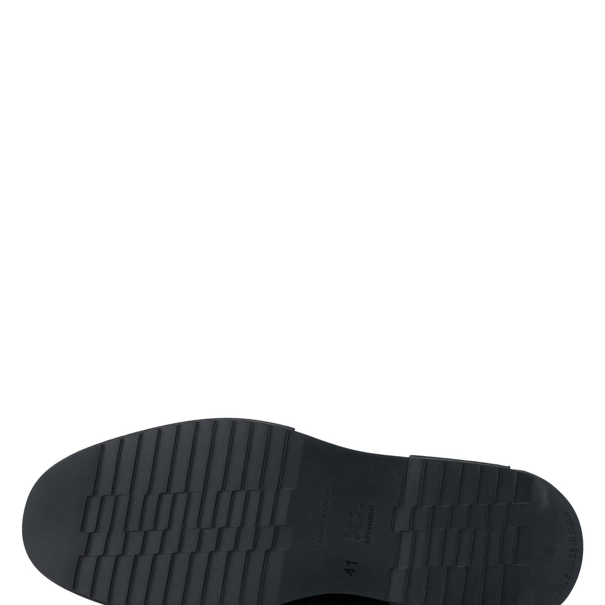 Tamer Tanca Erkek Hakiki Deri Siyah Deri Casual Ayakkabı