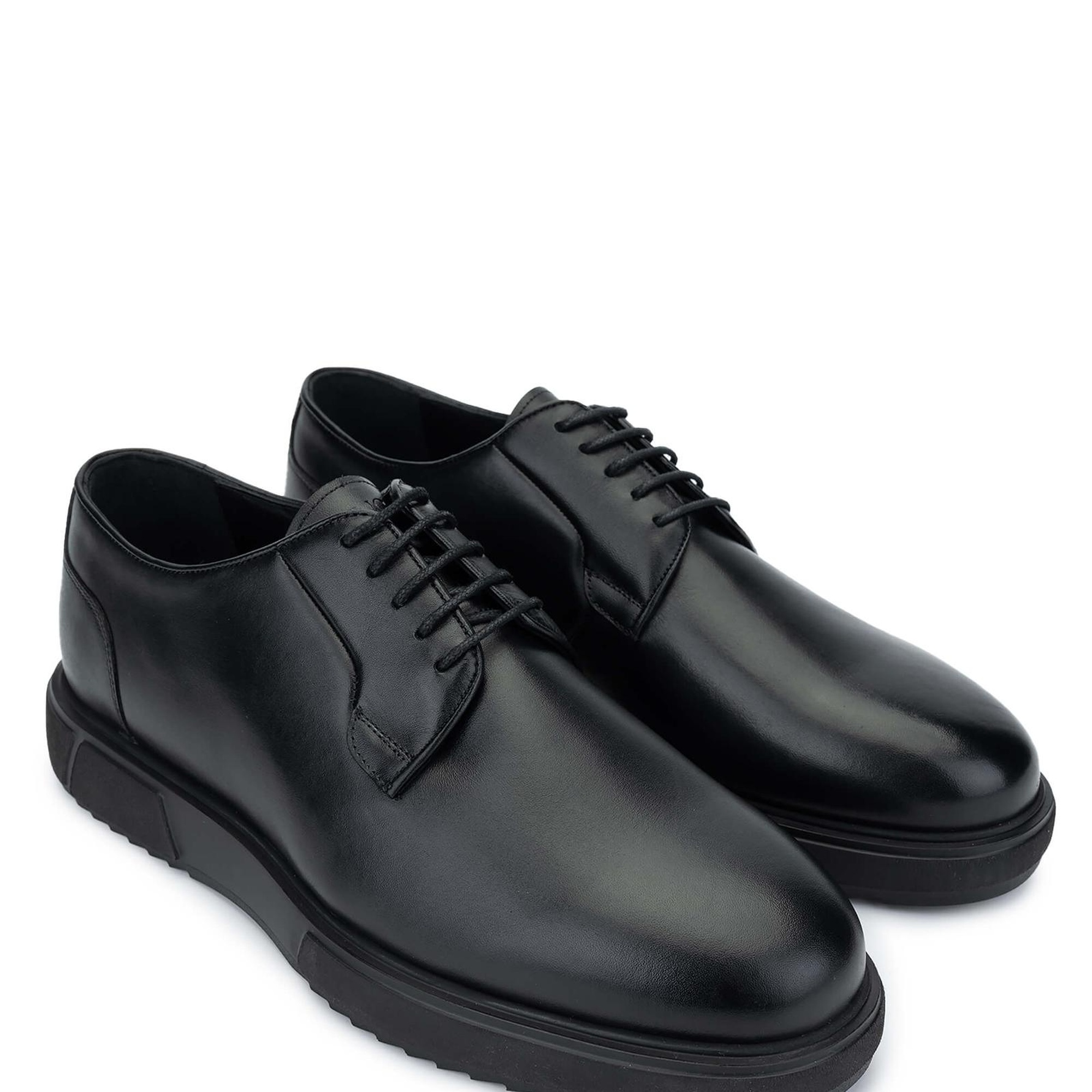 Tamer Tanca Erkek Hakiki Deri Siyah Deri Casual Ayakkabı