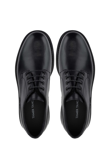  Tamer Tanca Erkek Hakiki Deri Siyah Analin Casual Ayakkabı