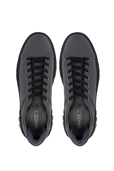  Tamer Tanca Erkek Hakiki Deri Gri Casual Ayakkabı