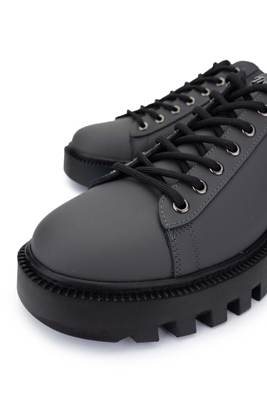  Tamer Tanca Erkek Hakiki Deri Gri Casual Ayakkabı