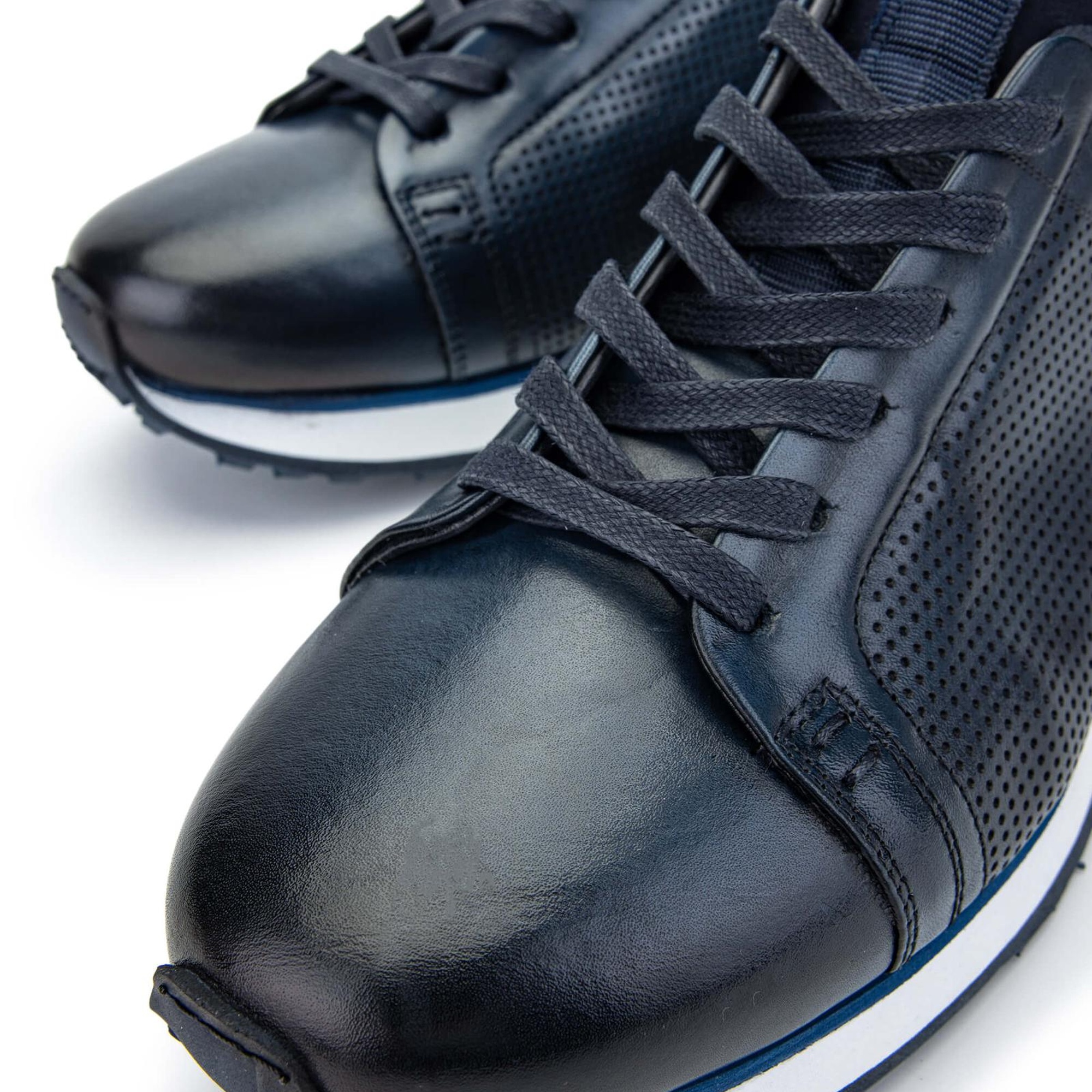 Tamer Tanca Erkek Hakiki Deri Lacivert Sneakers & Spor Ayakkabı