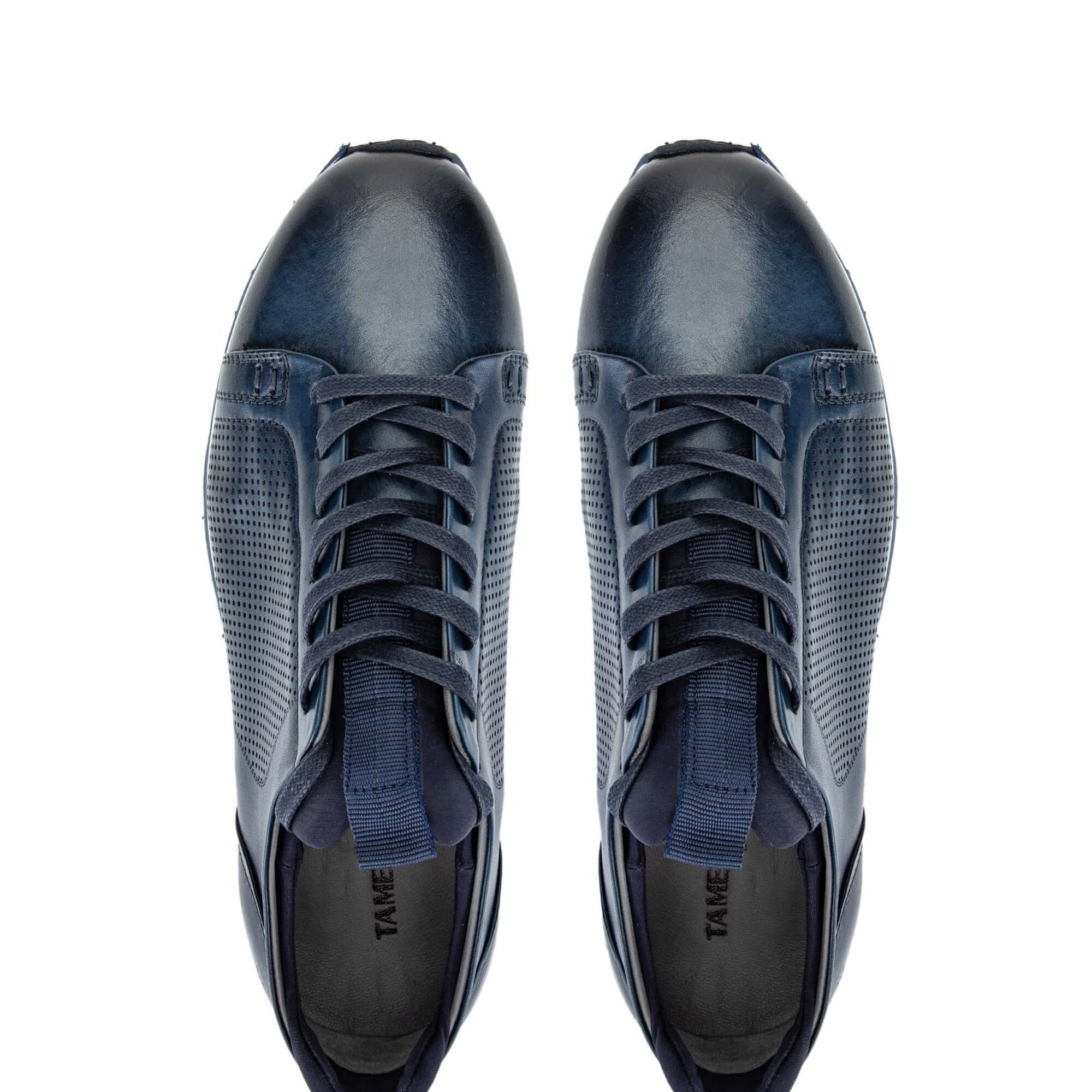 Tamer Tanca Erkek Hakiki Deri Lacivert Sneakers & Spor Ayakkabı
