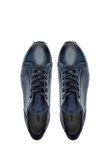  Tamer Tanca Erkek Hakiki Deri Lacivert Sneakers & Spor Ayakkabı