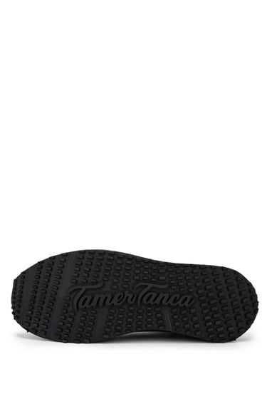  Tamer Tanca Erkek Hakiki Deri Siyah Sneakers & Spor Ayakkabı