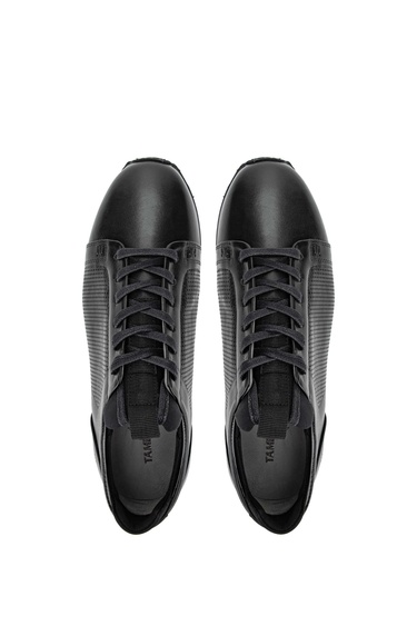  Tamer Tanca Erkek Hakiki Deri Siyah Sneakers & Spor Ayakkabı