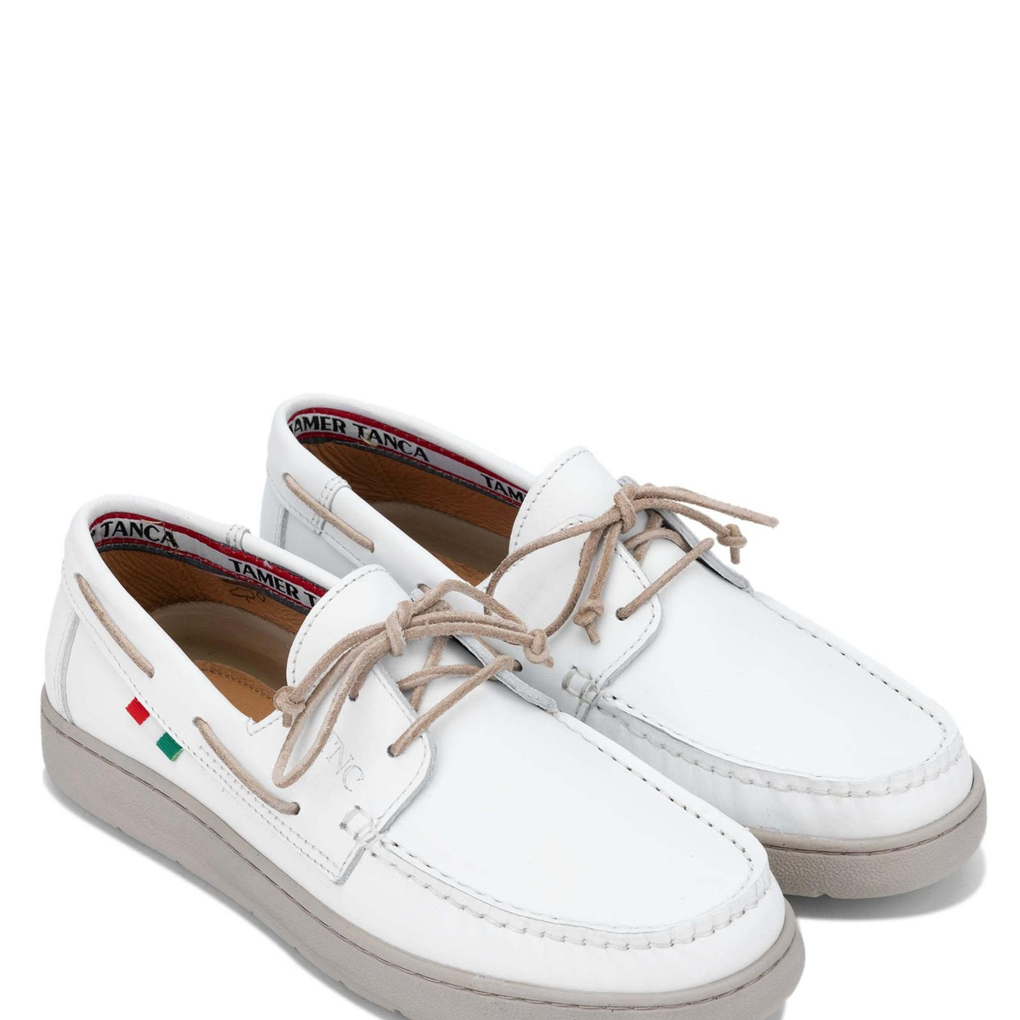 Tamer Tanca Erkek Hakiki Deri Beyaz Casual Ayakkabı