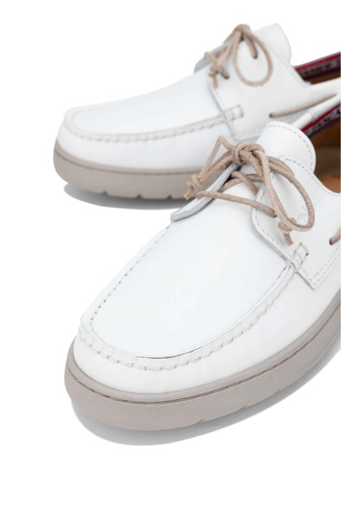  Tamer Tanca Erkek Hakiki Deri Beyaz Casual Ayakkabı