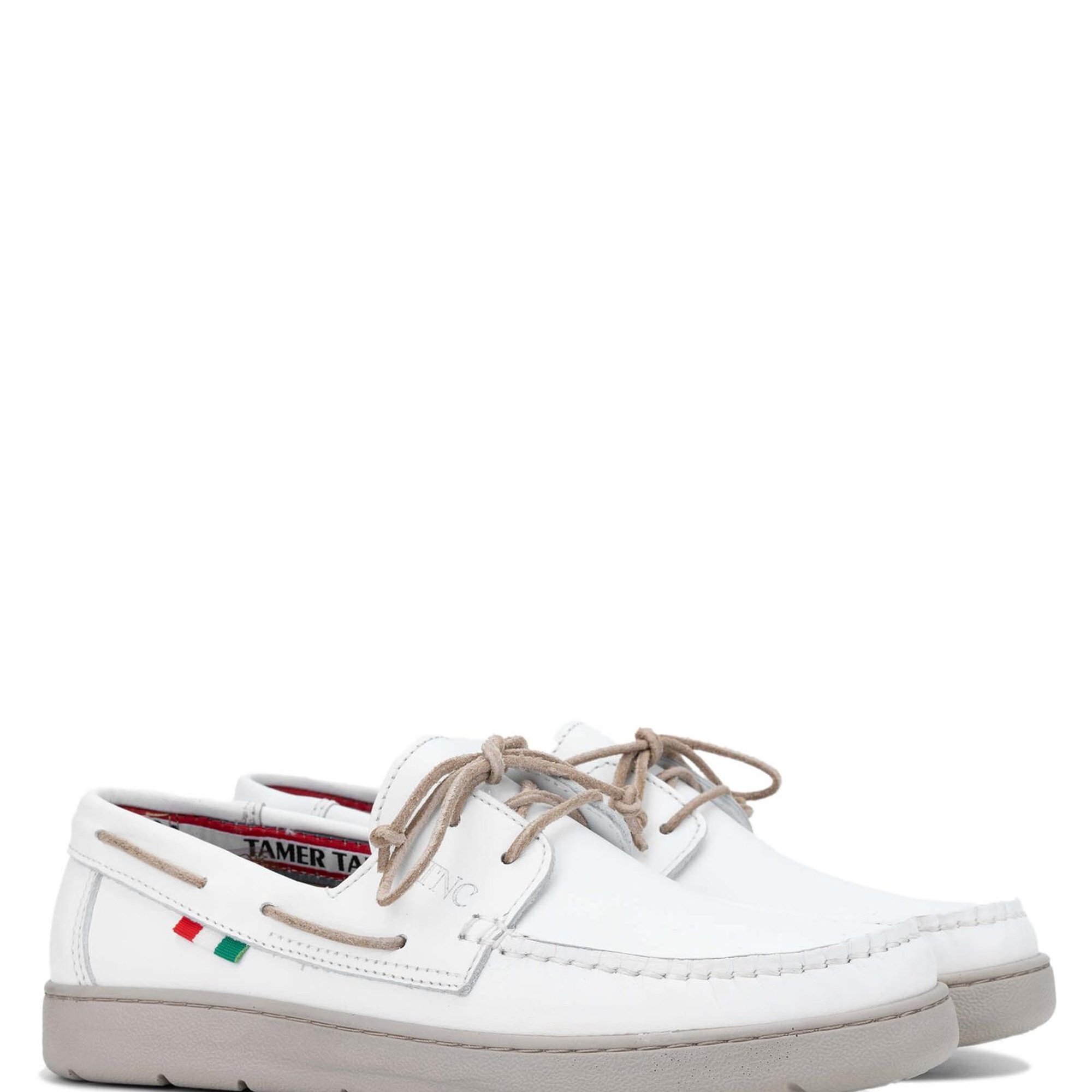 Tamer Tanca Erkek Hakiki Deri Beyaz Casual Ayakkabı