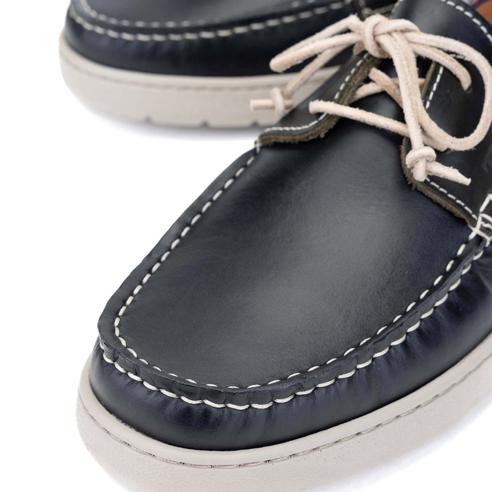 Tamer Tanca Erkek Hakiki Deri Lacivert/Yeşil Casual Ayakkabı