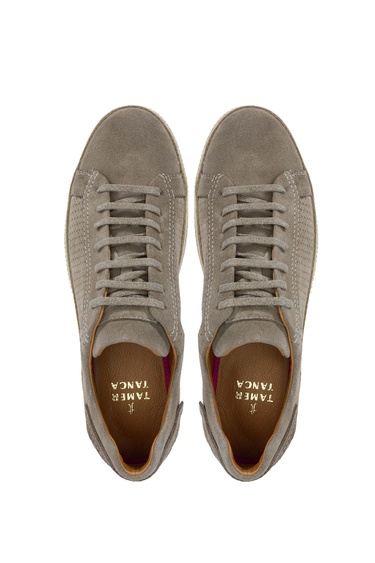  Tamer Tanca Erkek Hakiki Deri Bej Casual Ayakkabı