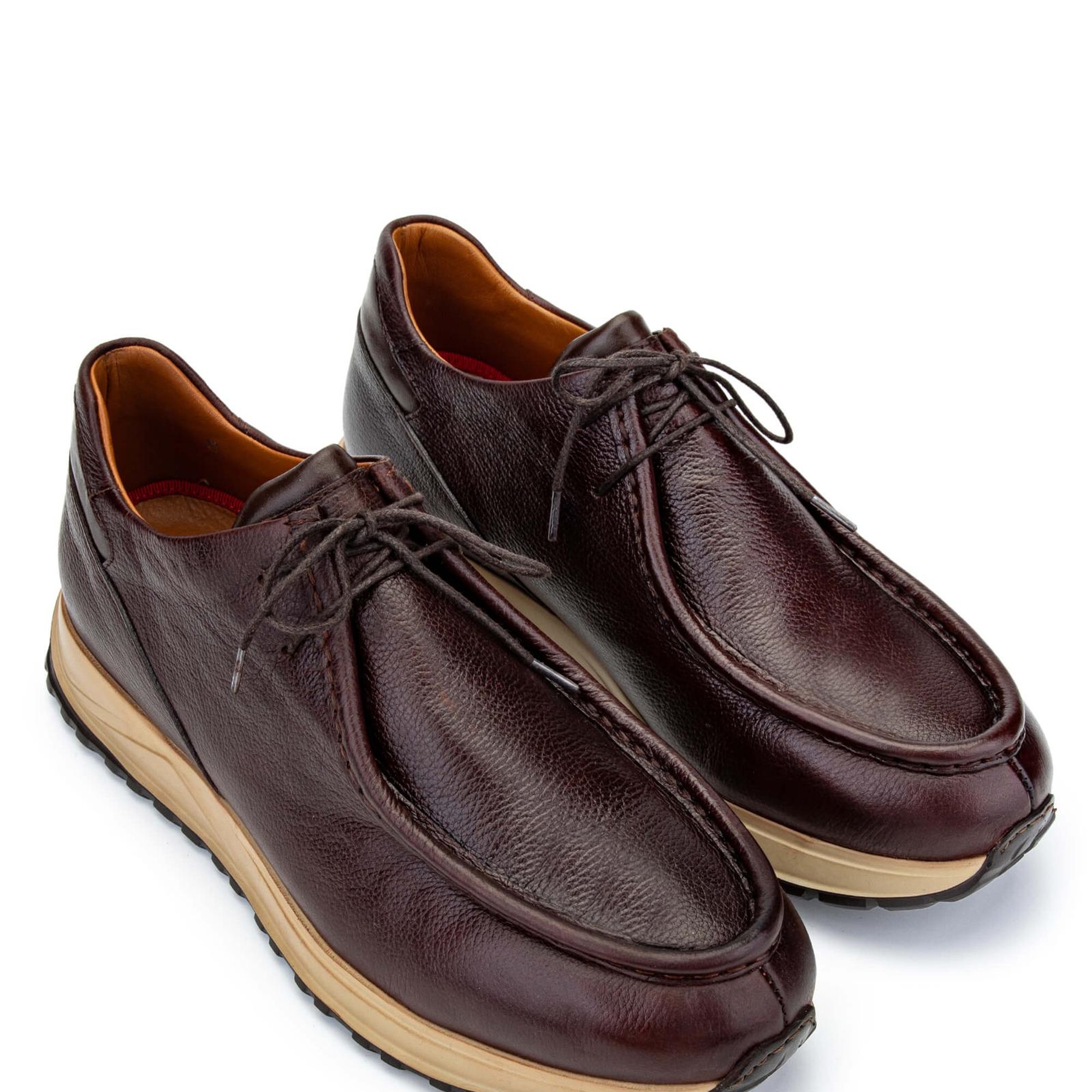 Tamer Tanca Erkek Hakiki Deri Kahverengi Casual Ayakkabı