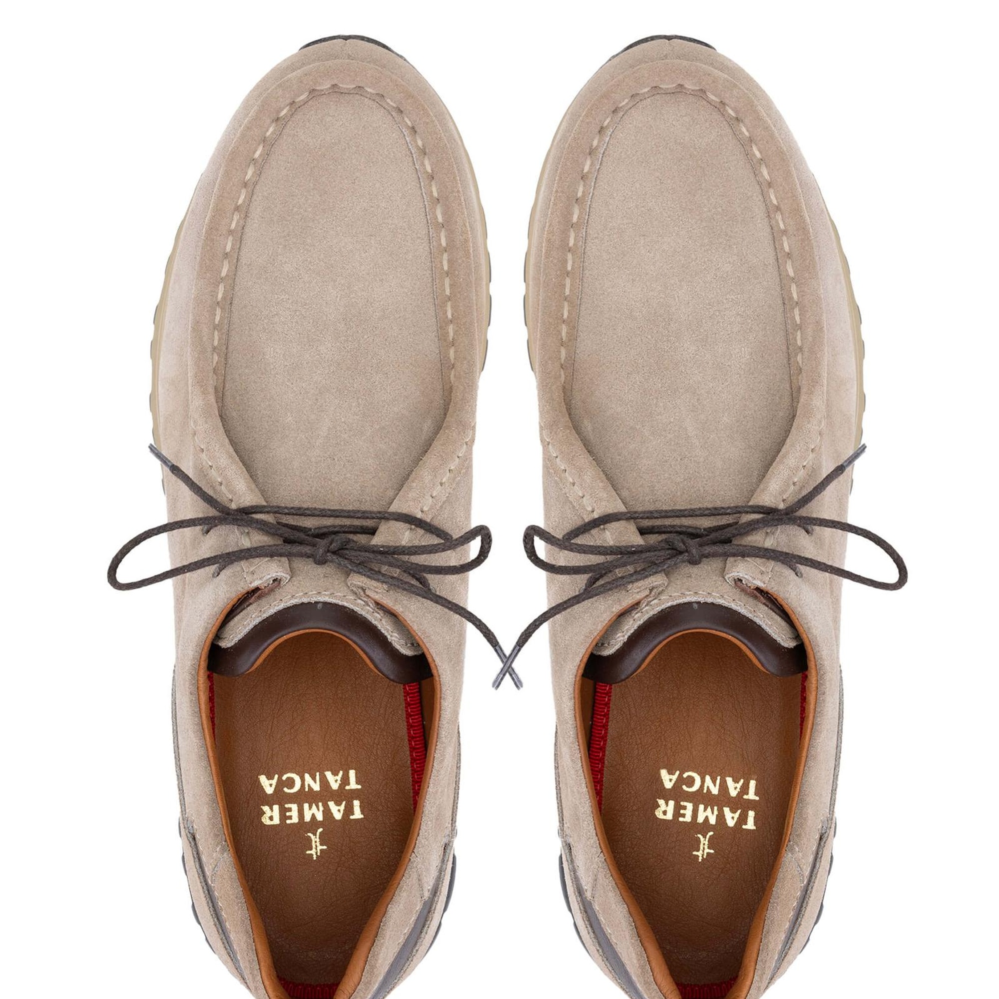 Tamer Tanca Erkek Hakiki Deri Bej Süet Casual Ayakkabı