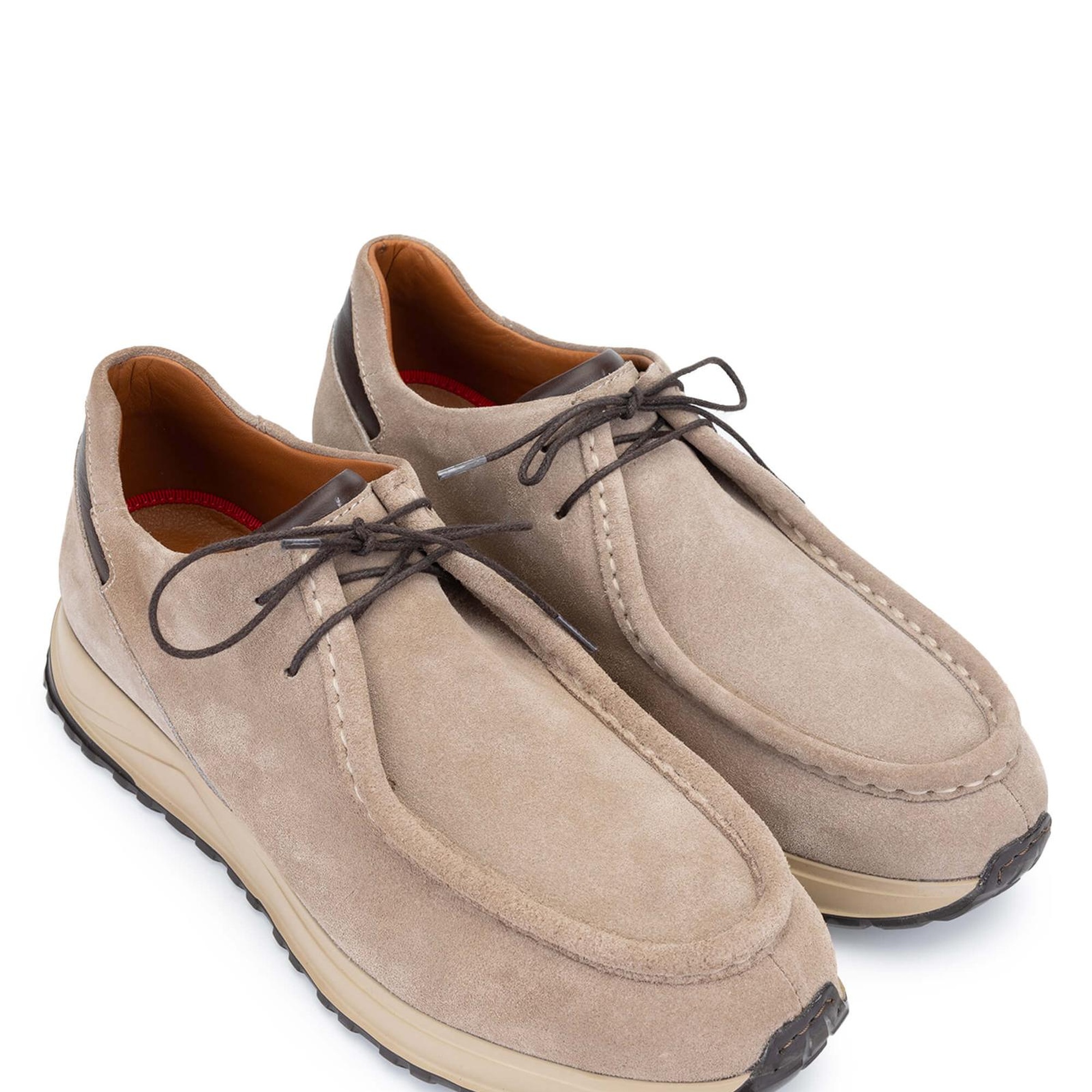 Tamer Tanca Erkek Hakiki Deri Bej Süet Casual Ayakkabı