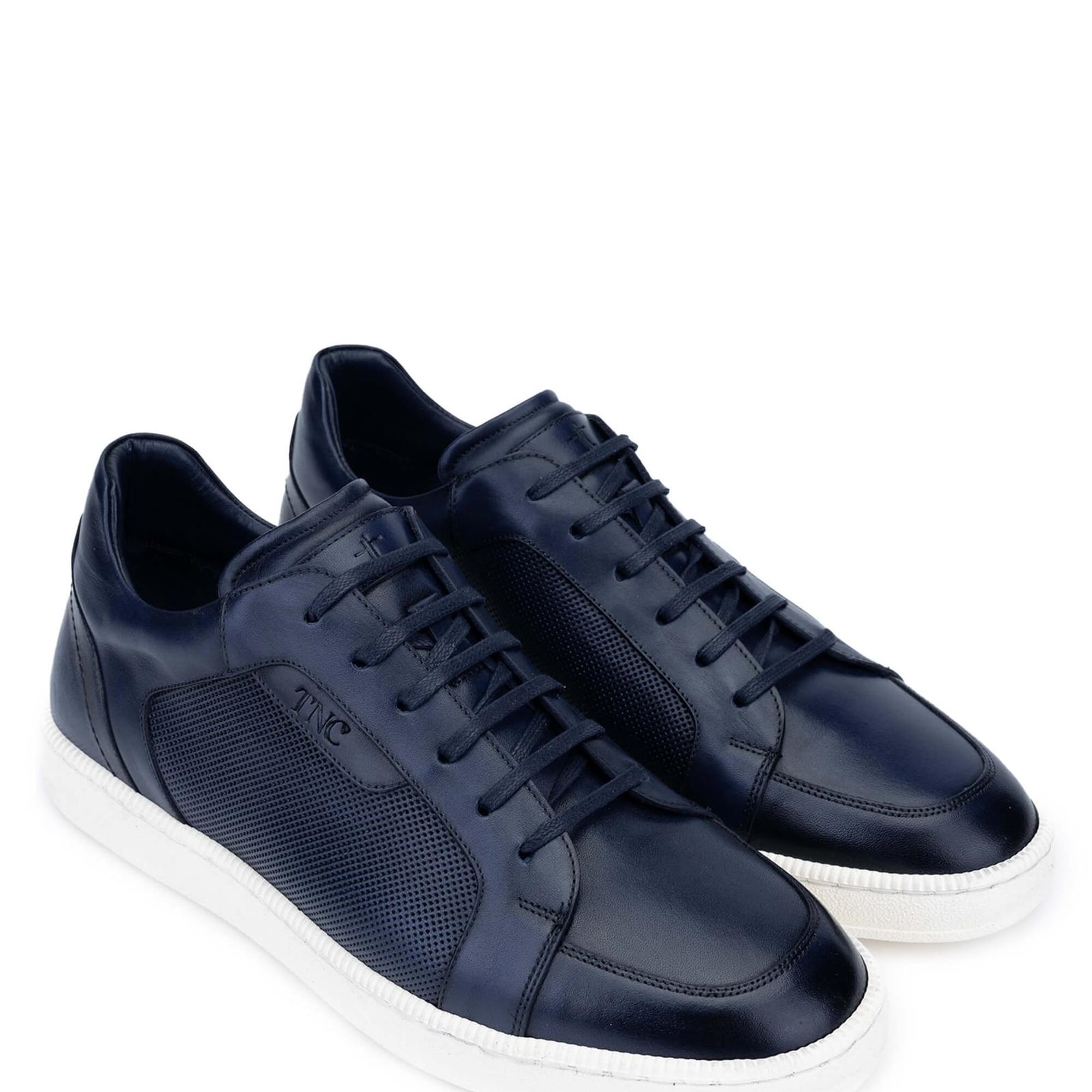 Tamer Tanca Erkek Hakiki Deri Lacivert Casual Ayakkabı