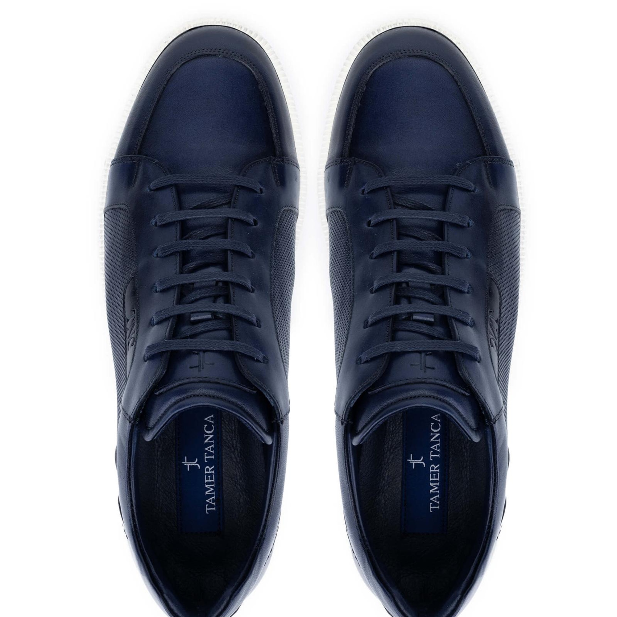 Tamer Tanca Erkek Hakiki Deri Lacivert Casual Ayakkabı