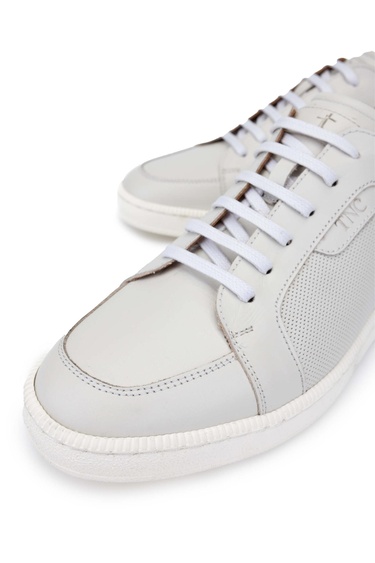  Tamer Tanca Erkek Hakiki Deri Bej Casual Ayakkabı