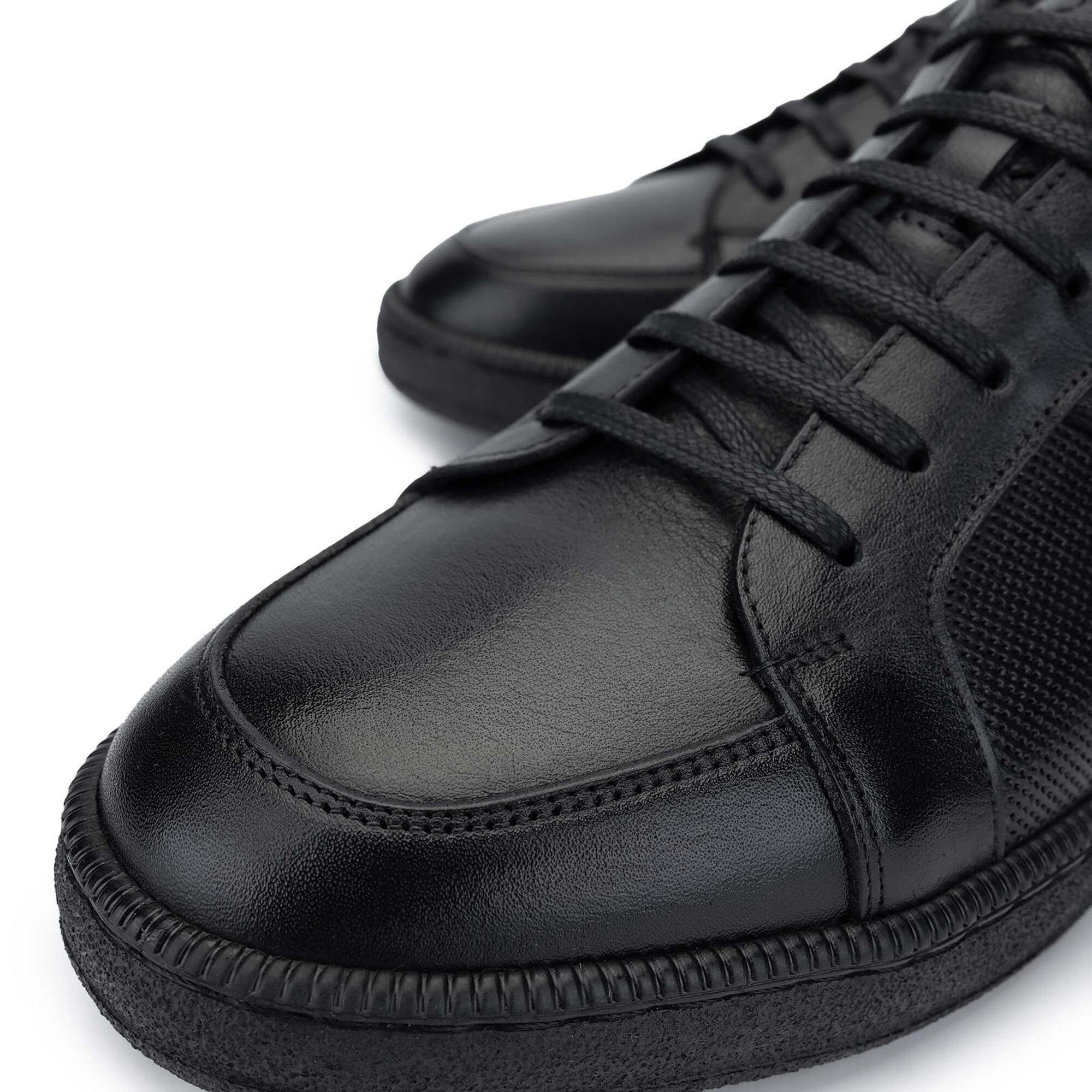 Tamer Tanca Erkek Hakiki Deri Siyah Casual Ayakkabı