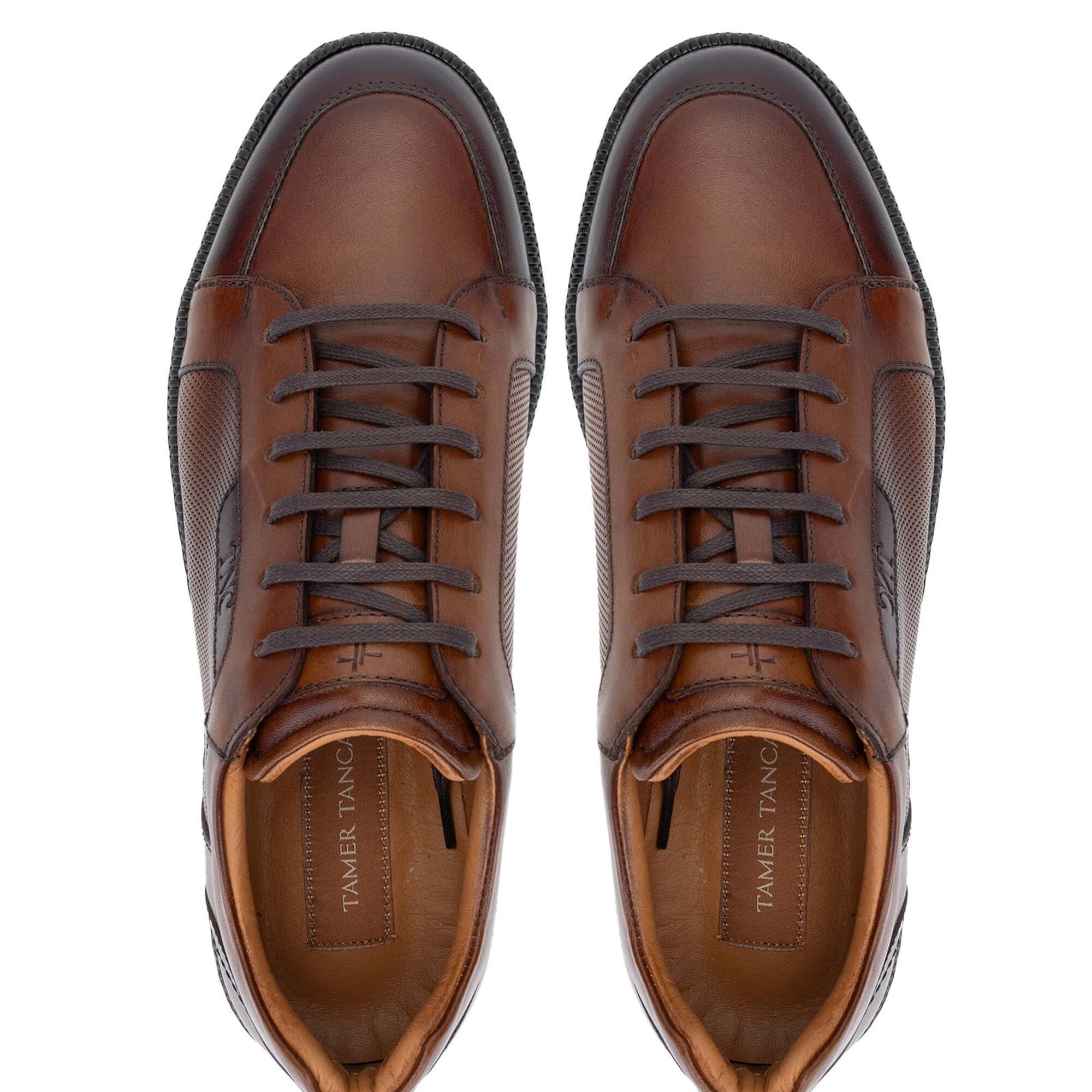 Tamer Tanca Erkek Hakiki Deri Kahverengi Casual Ayakkabı