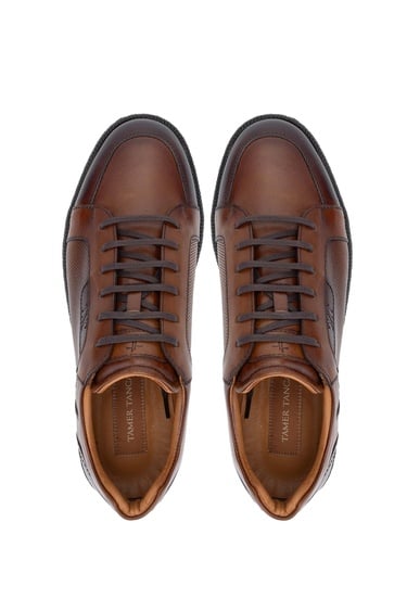  Tamer Tanca Erkek Hakiki Deri Kahverengi Casual Ayakkabı