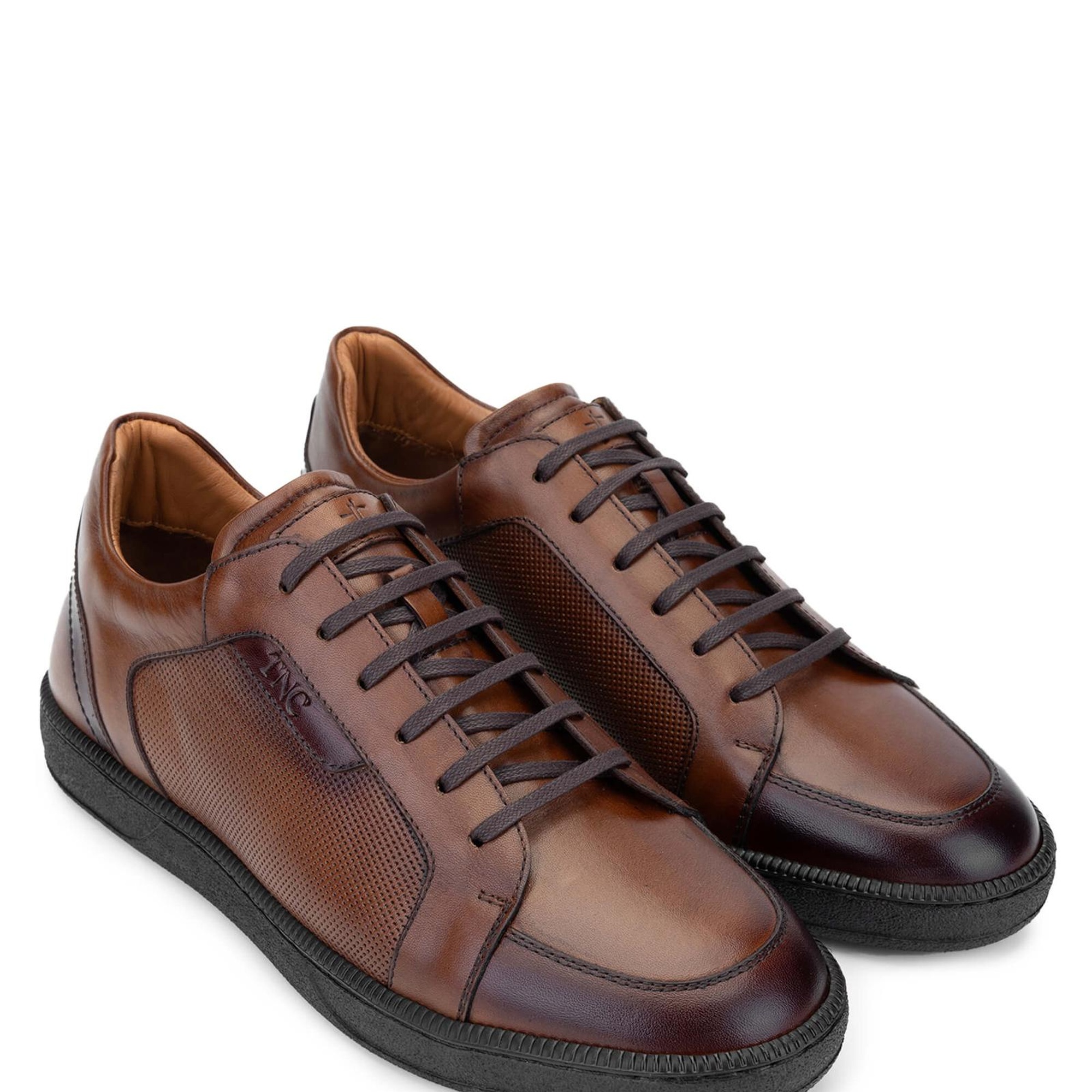 Tamer Tanca Erkek Hakiki Deri Kahverengi Casual Ayakkabı