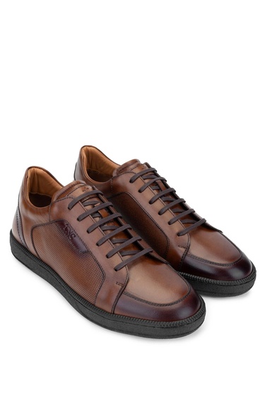  Tamer Tanca Erkek Hakiki Deri Kahverengi Casual Ayakkabı