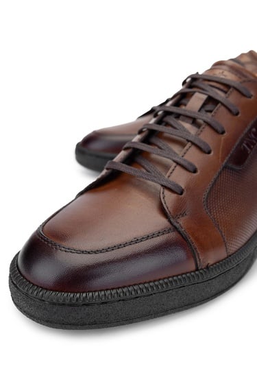  Tamer Tanca Erkek Hakiki Deri Kahverengi Casual Ayakkabı