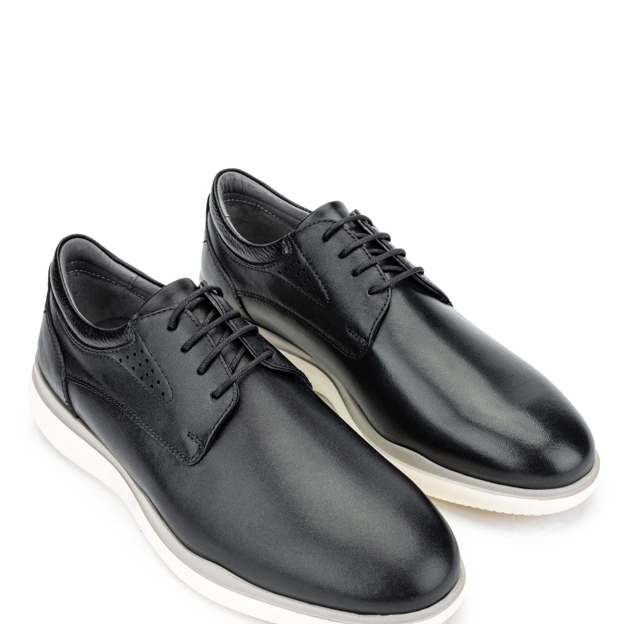 Tamer Tanca Erkek Hakiki Deri Siyah Casual Ayakkabı