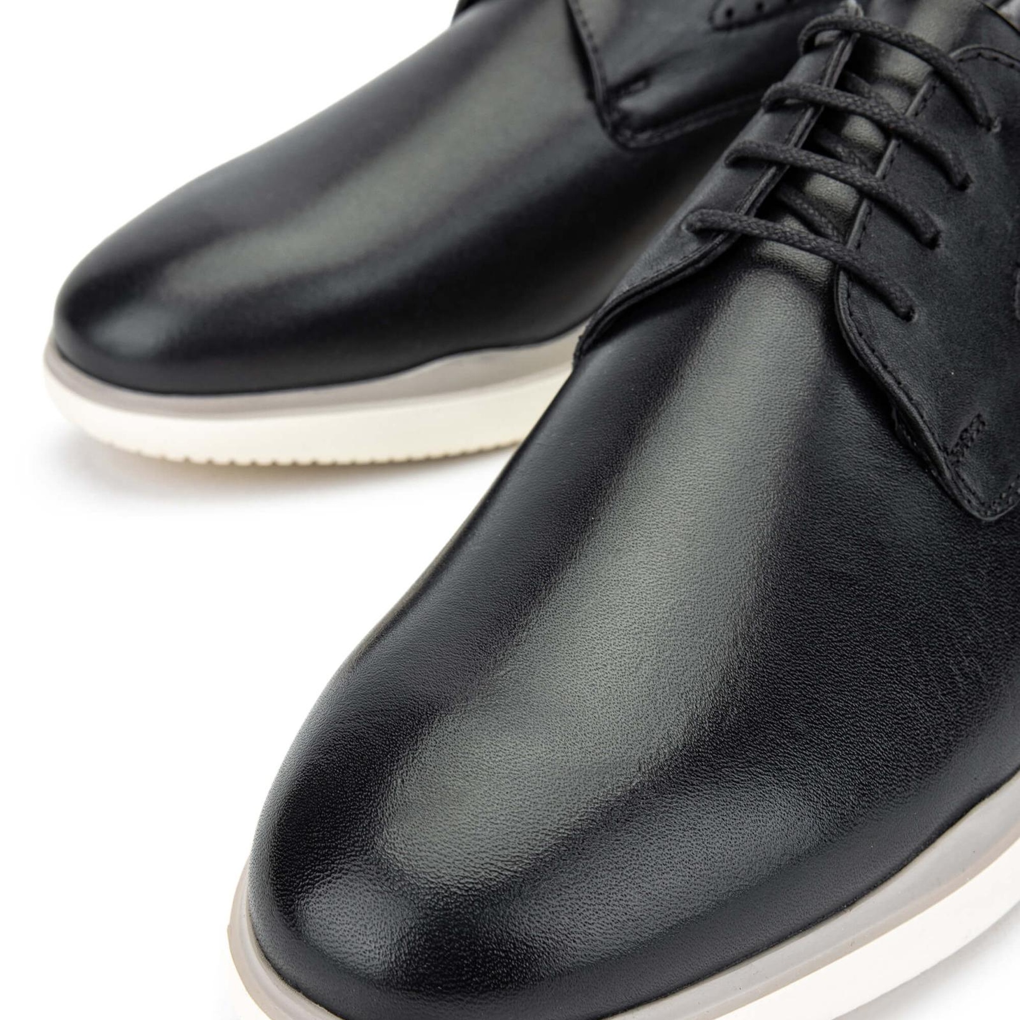 Tamer Tanca Erkek Hakiki Deri Siyah Casual Ayakkabı