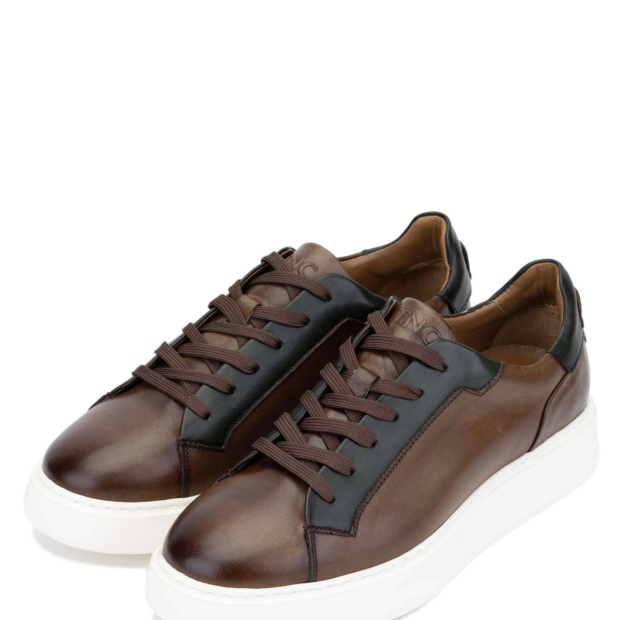 Tamer Tanca Erkek Hakiki Deri Ceviz/Yeşil Casual Ayakkabı