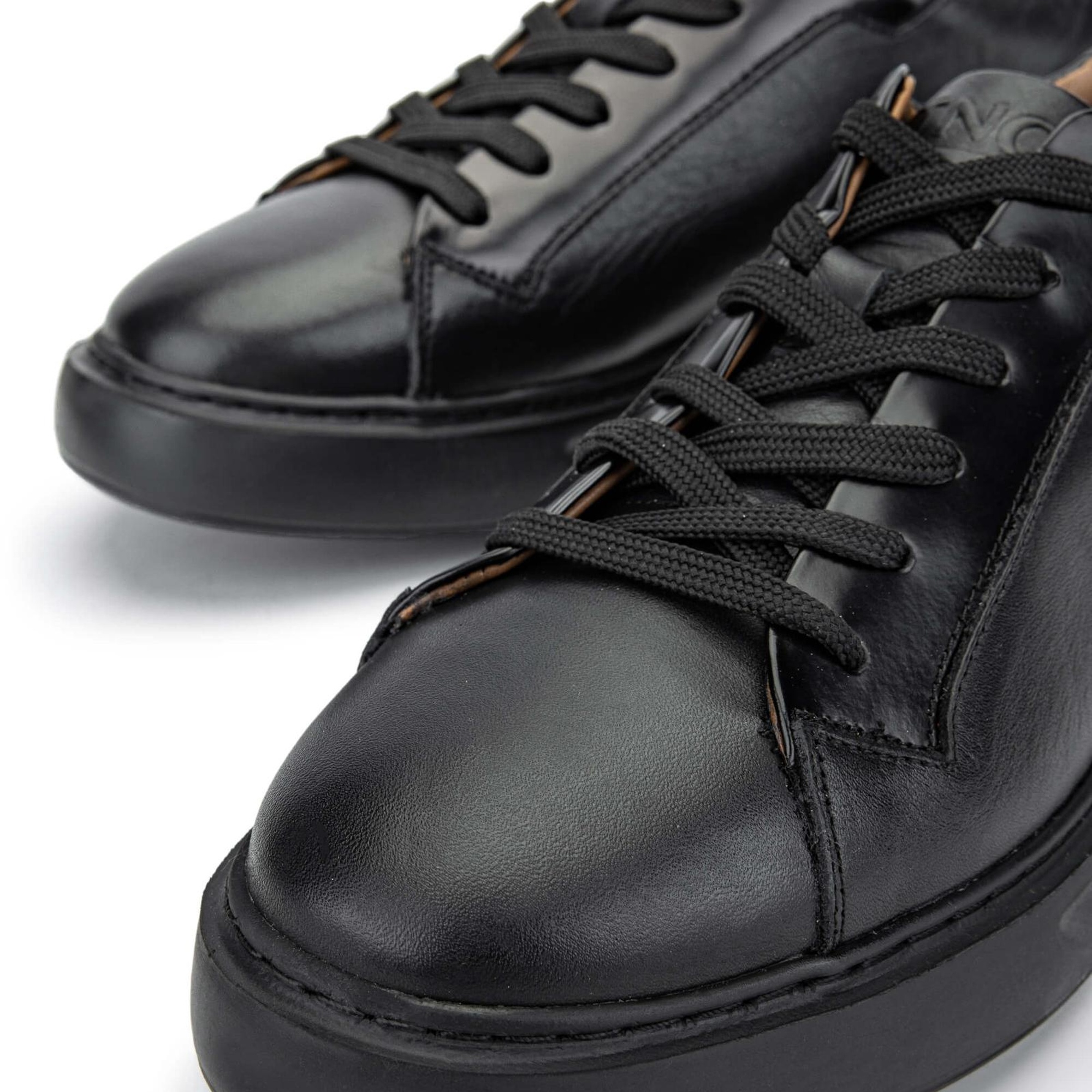 Tamer Tanca Erkek Hakiki Deri Siyah Casual Ayakkabı