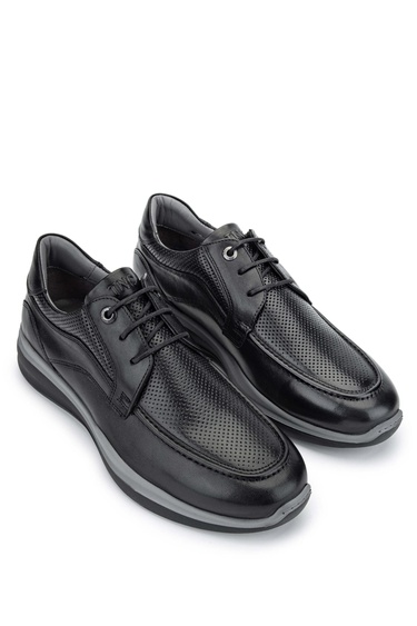  Tamer Tanca Erkek Hakiki Deri Siyah Casual Ayakkabı