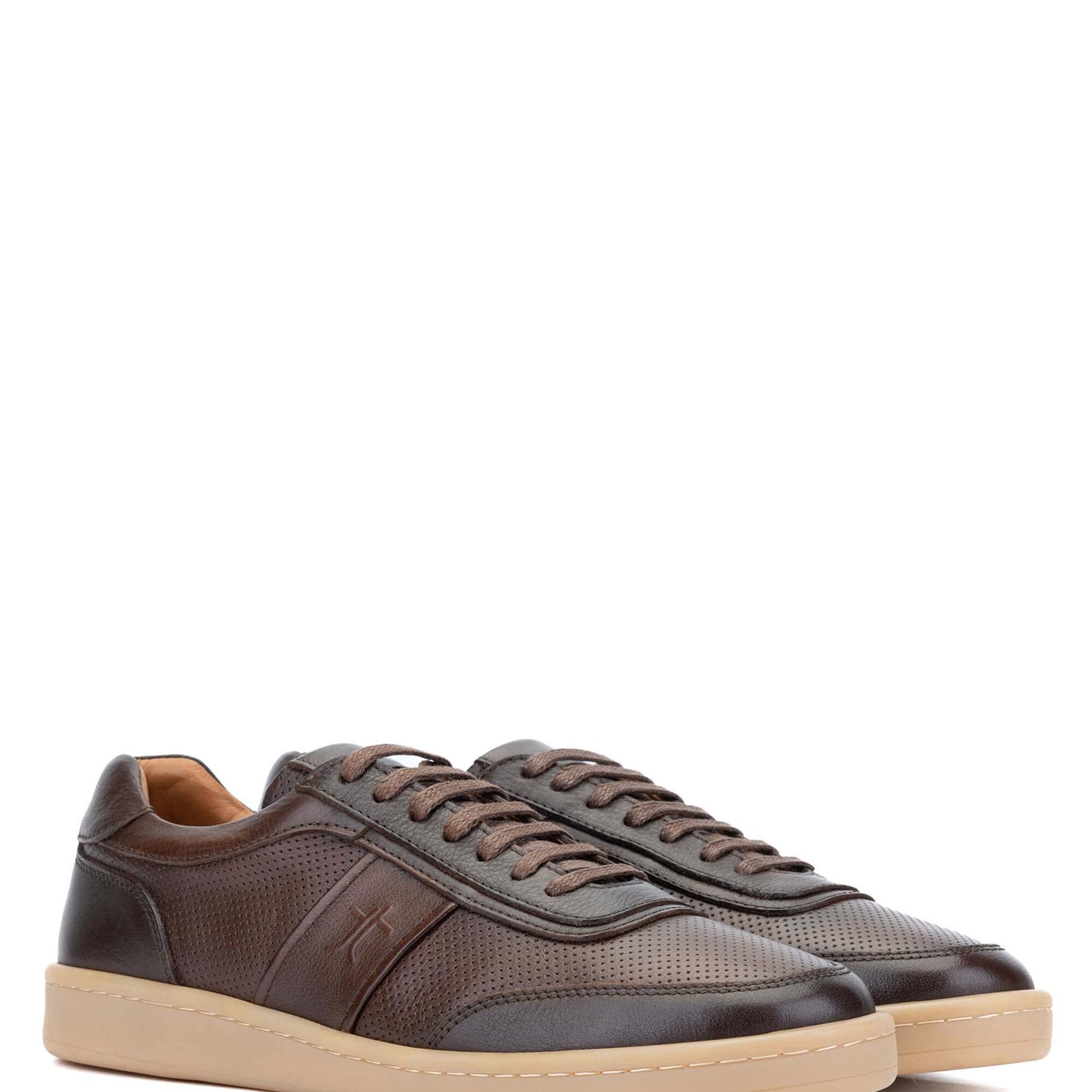 Tamer Tanca Erkek Hakiki Deri Kahverengi Casual Ayakkabı